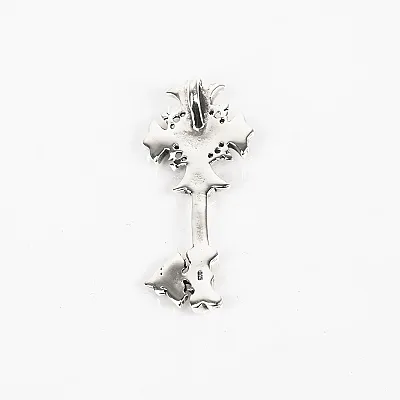 Pandantiv cheie decor gotic Argint - 3
