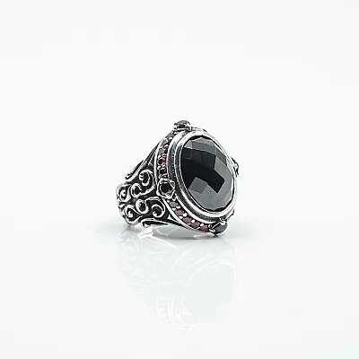 Inel oval broderie gotica cz Argint - 2