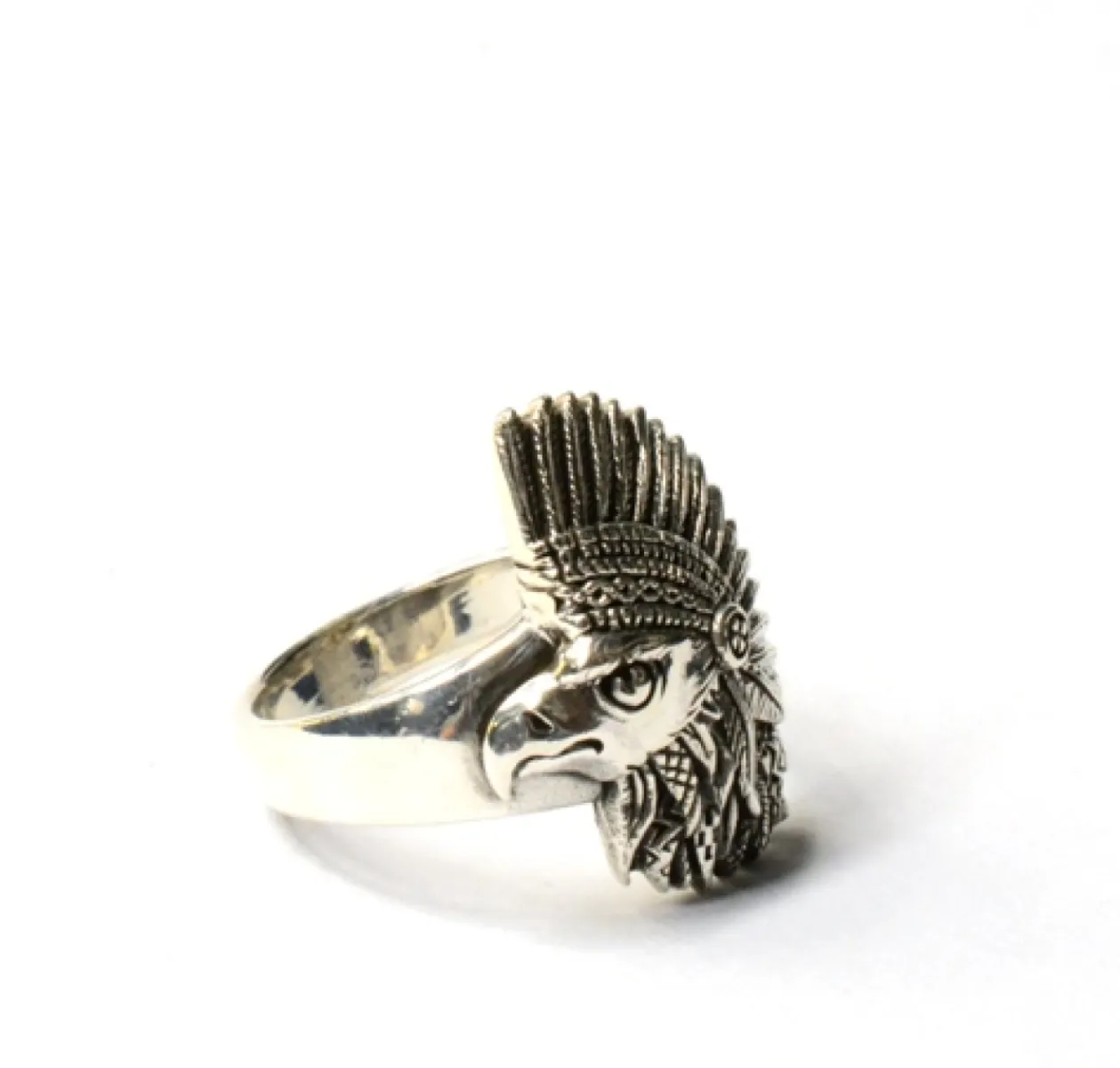 Inel slim vultur indian Argint
