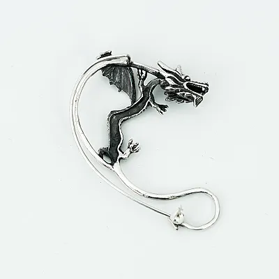 Cercel pe ureche dragon Argint - 3