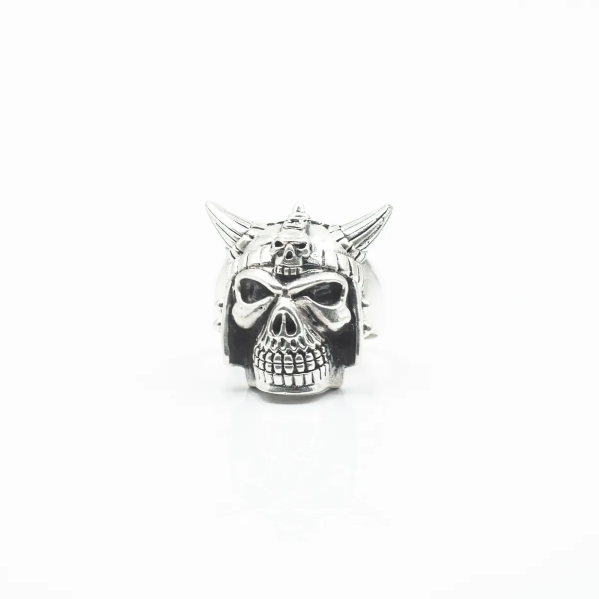 Inel cap de mort viking Argint