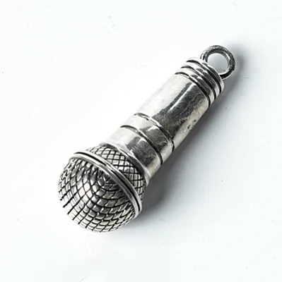 Pandantiv microfon xxl Argint - 1