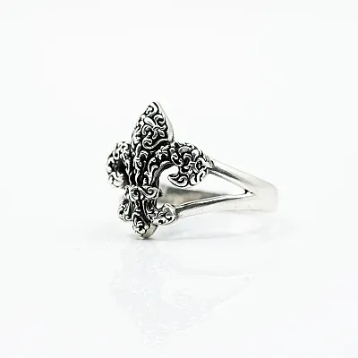 Inel Fleur de Lys broderie Argint - 5