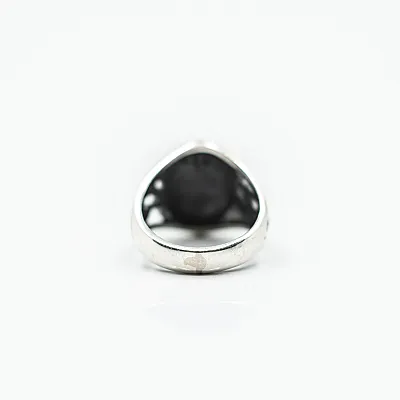 Inel oval cruce gotica Argint - 4