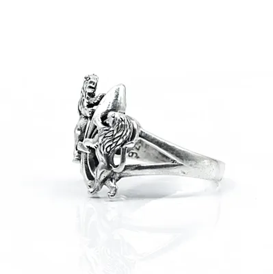 Inel gotic blazon regal lei Argint - 2