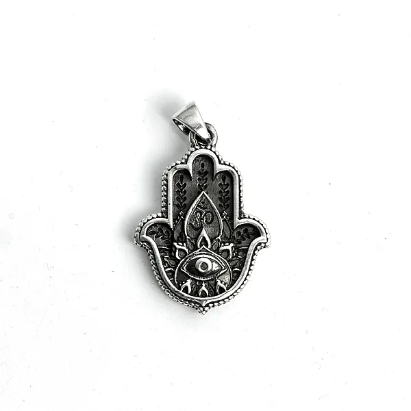 Pandantiv Hamsa lotus Argint