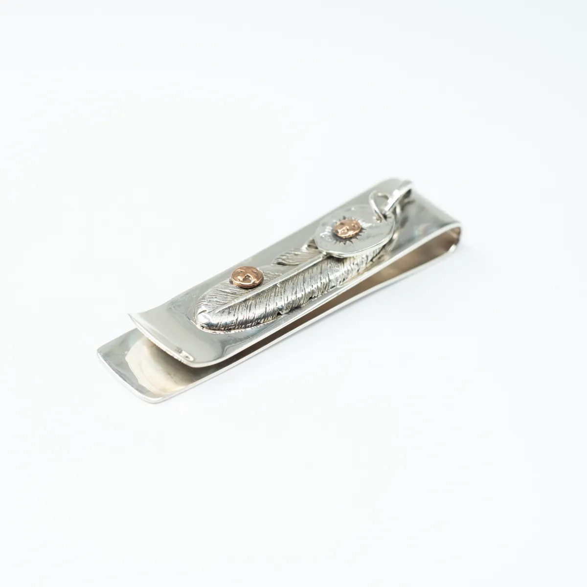 Clips de bani pana si vultur Argint