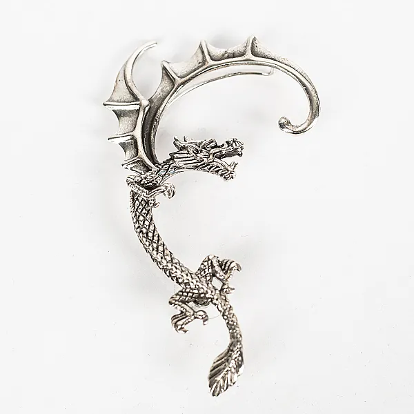 Cercel pe ureche dragon l Argint