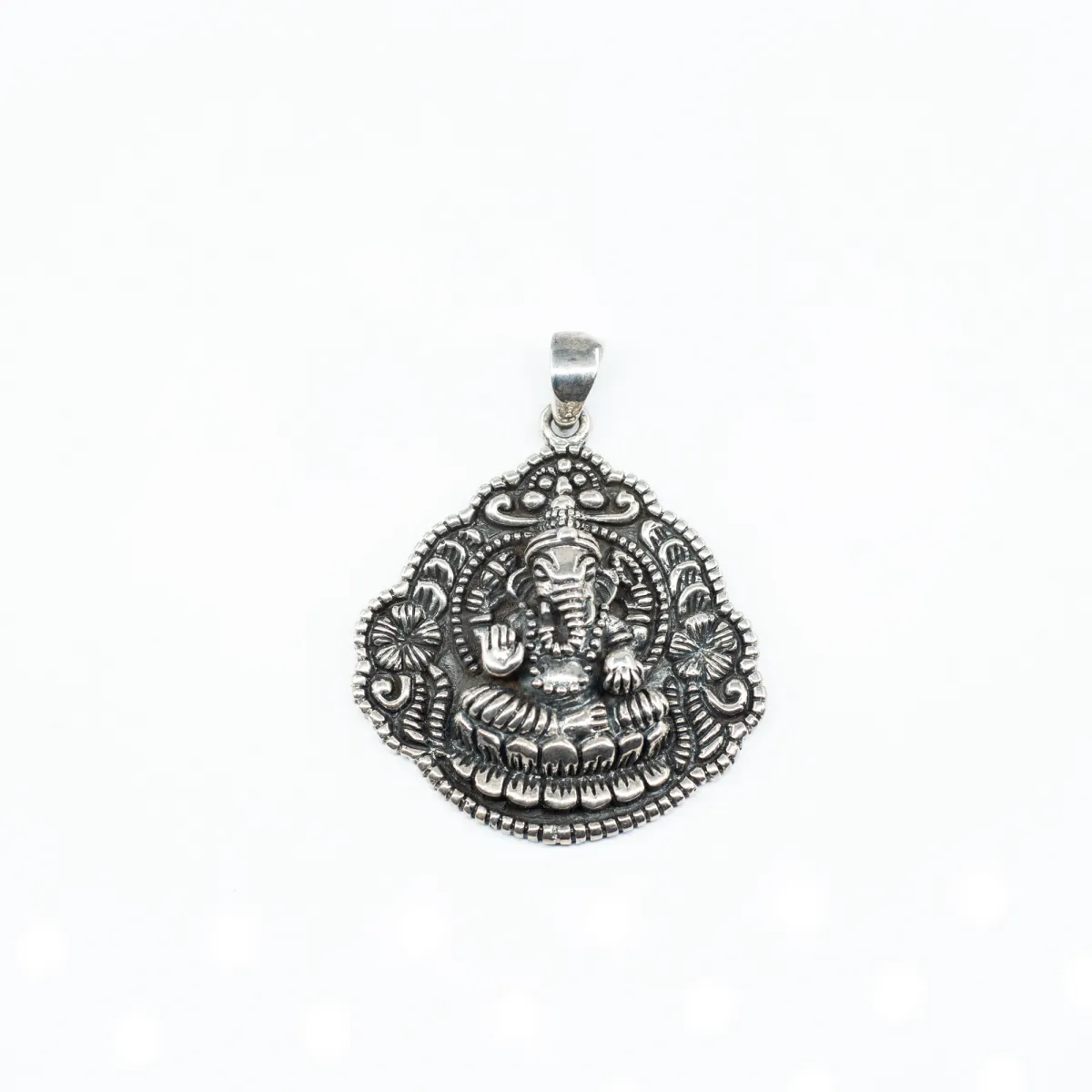 Pandantiv triunghiular Ganesha Argint