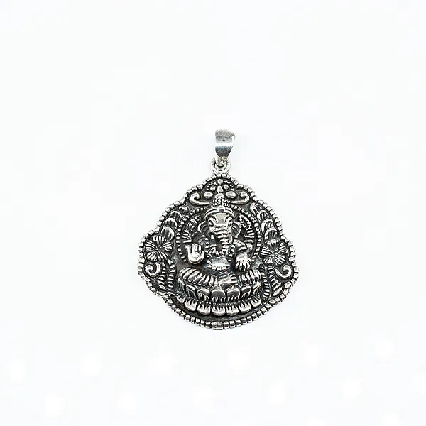 Pandantiv triunghiular Ganesha Argint