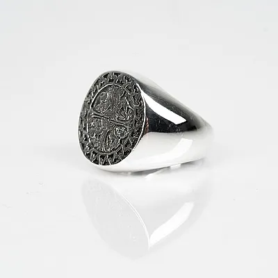 Inel rotund cruce celtica Argint - 4