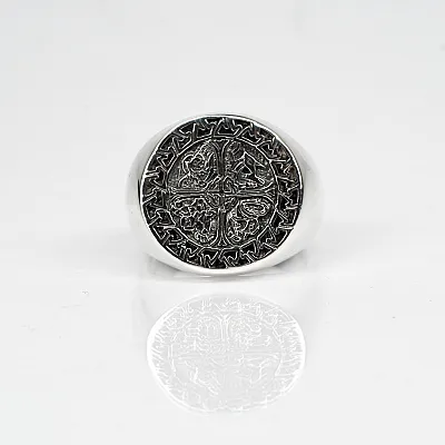 Inel rotund cruce celtica Argint - 1