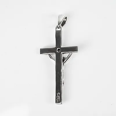 Pandantiv cruce Isus mic zirconiu Argint - 3