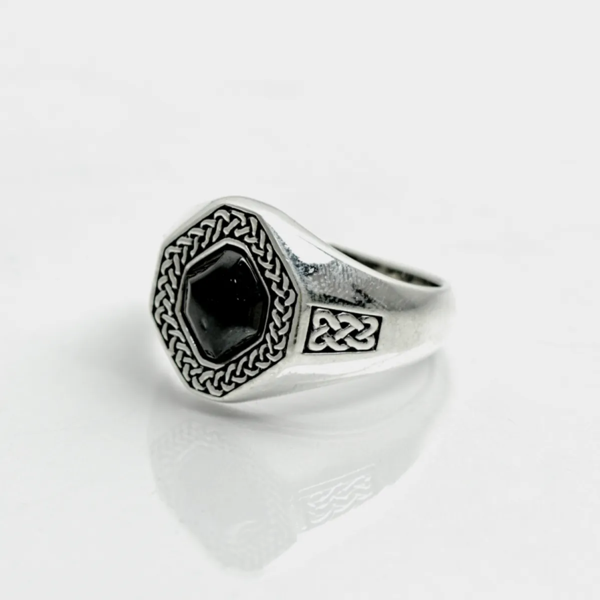 Inel nod celtic octogonal Argint