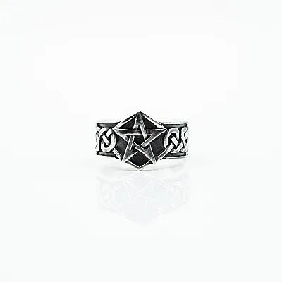 Inel pentagrama model celtic Argint - 1