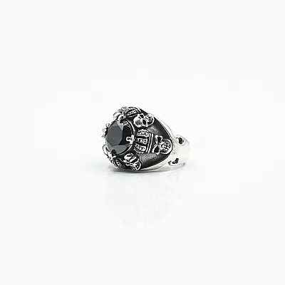 Inel cranii coronite Argint - 6