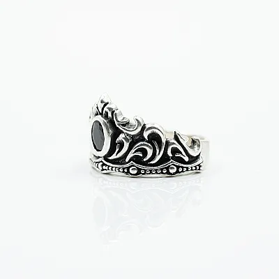 Inel tiara cz negru Argint - 5