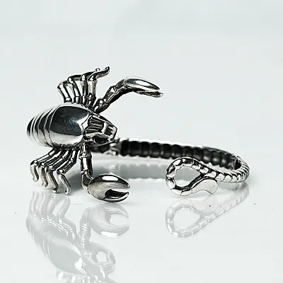 Bratara fixa masiva scorpion Argint - 2