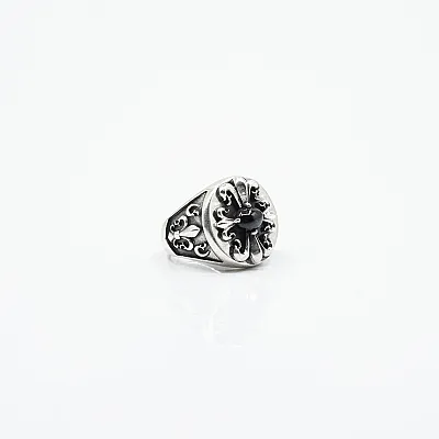 Inel gotic Fleur de Lys Argint - 2