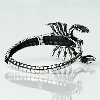 Bratara fixa masiva scorpion Argint - 4