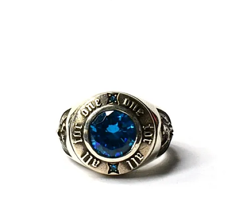 Inel muschetar blue Argint - 1