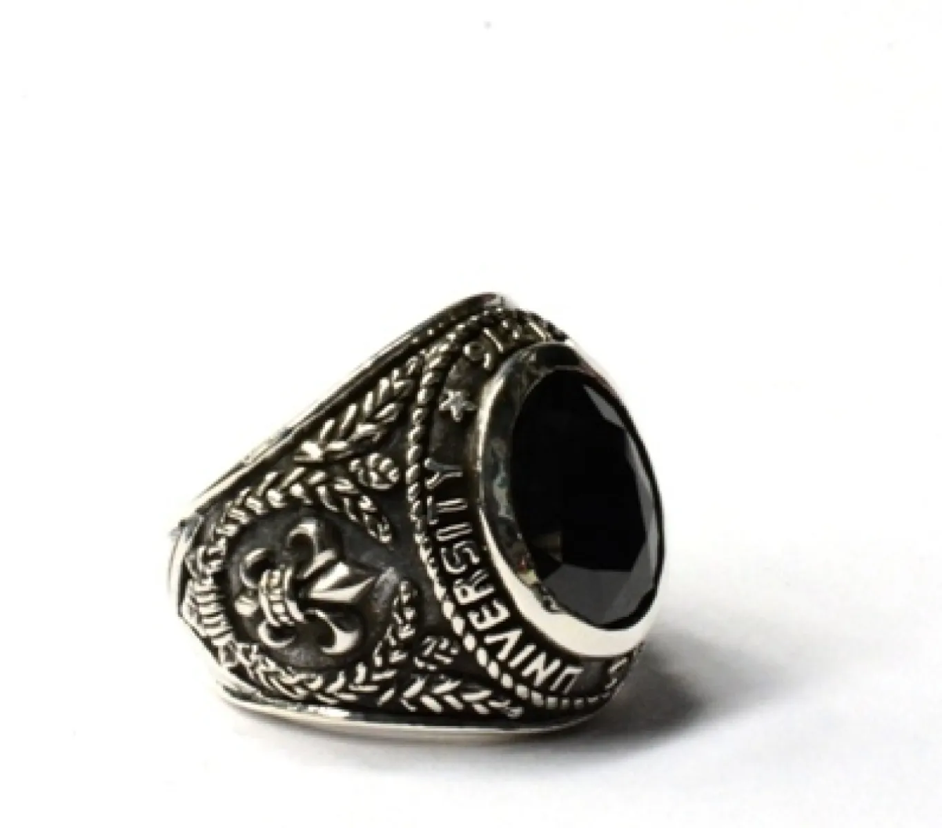 Inel oval Texas University Argint