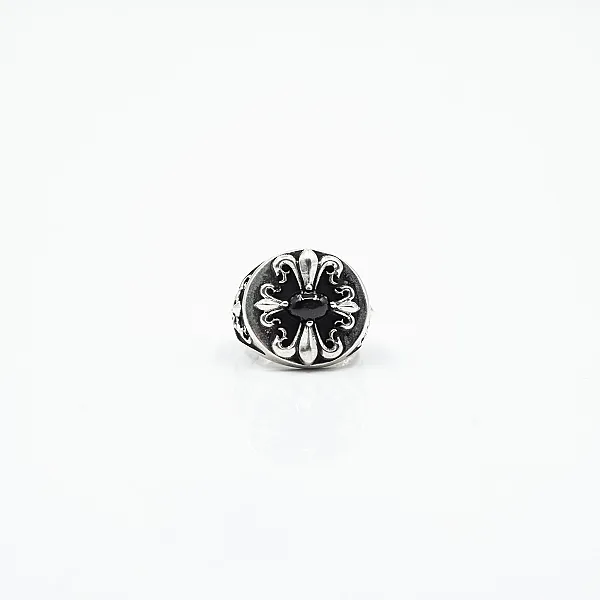 Inel gotic Fleur de Lys Argint