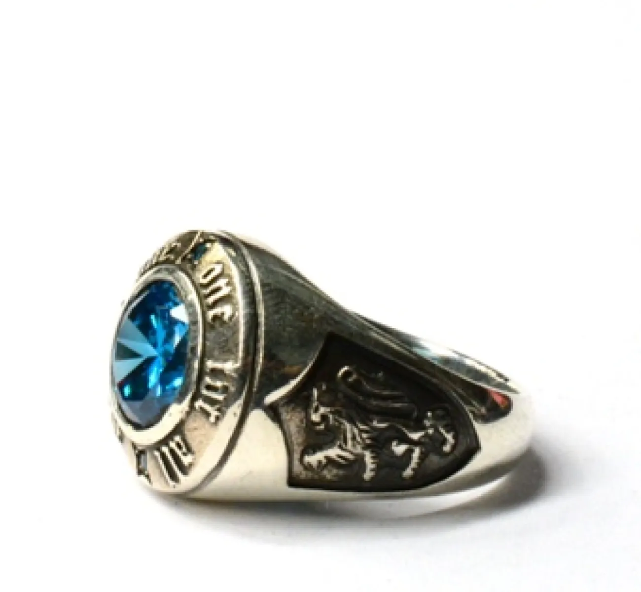 Inel muschetar blue Argint