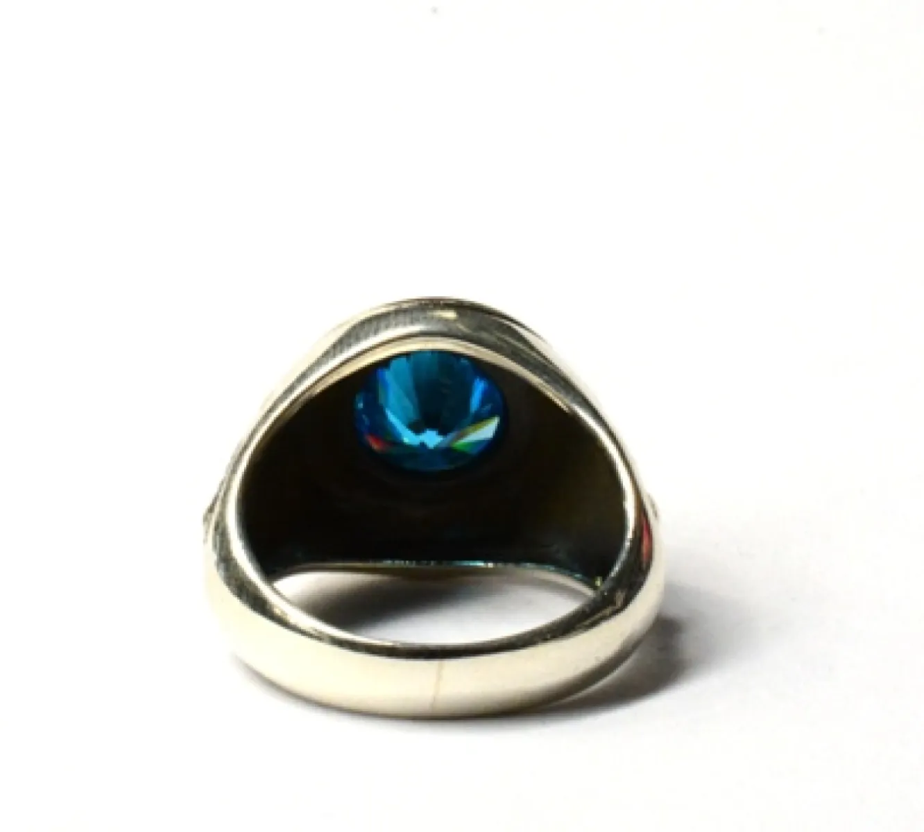 Inel muschetar blue Argint