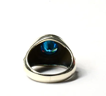 Inel muschetar blue Argint - 3