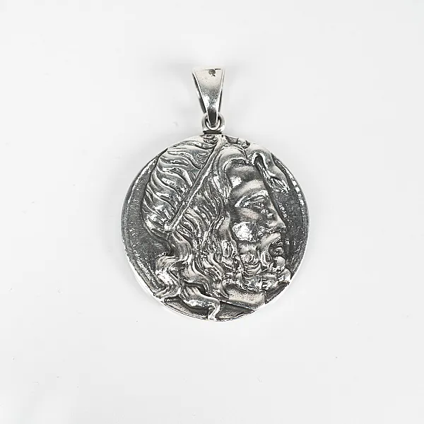 Pandantiv moneda Poseidon Argint