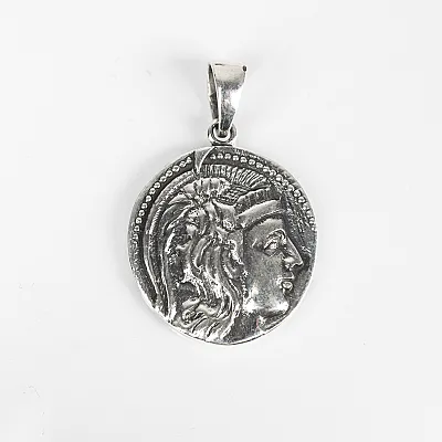Pandantiv moneda zeita Athena bufnita Argint - 1