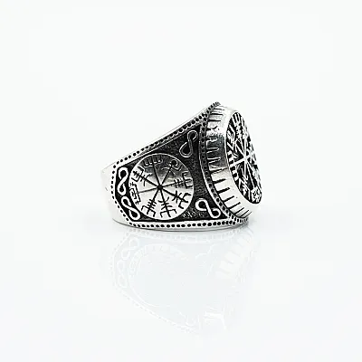 Inel viking Vegvisir infinit Argint - 2