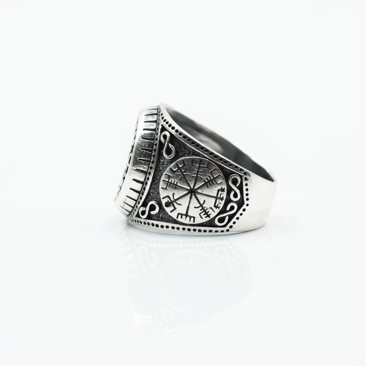 Inel viking Vegvisir infinit Argint