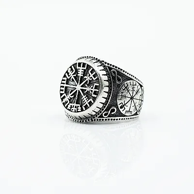 Inel viking Vegvisir infinit Argint - 5