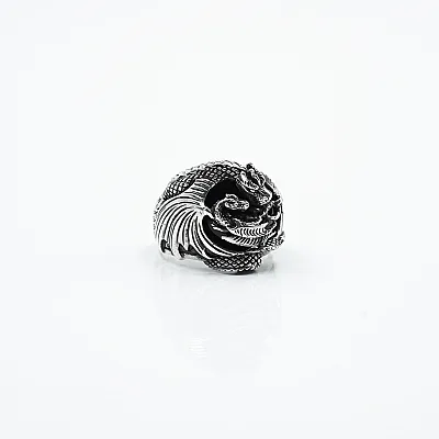 Inel dragon baby onix Argint - 2