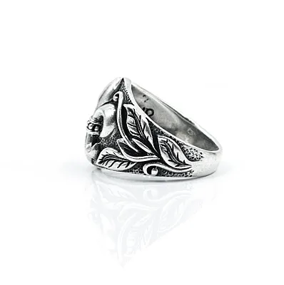 Inel gotic Fleur de Lys l Argint - 3