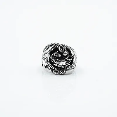 Inel dragon baby onix Argint - 1