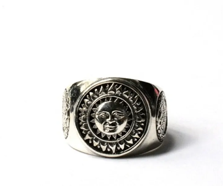 Inel viking soare uroborus rune Argint