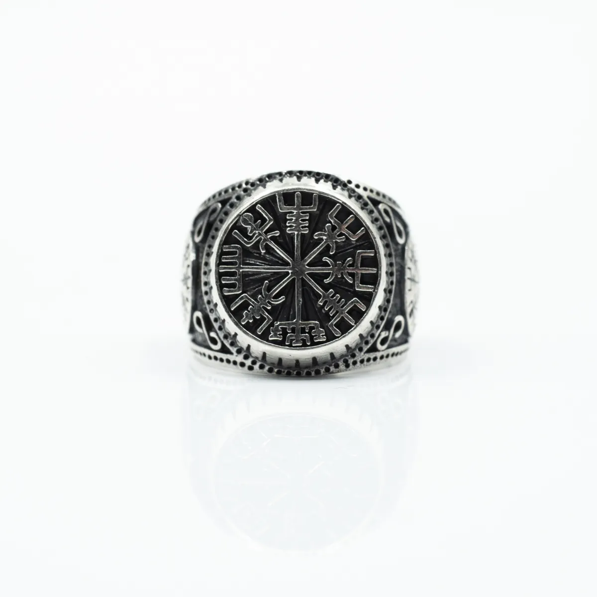 Inel viking Vegvisir infinit Argint