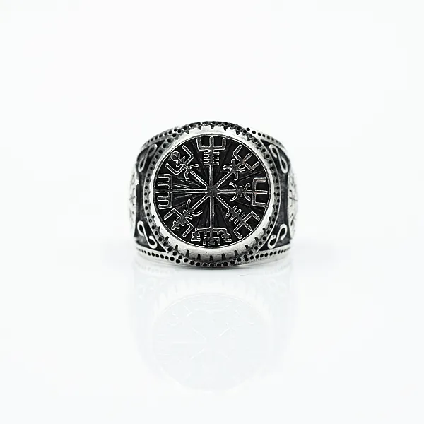 Inel viking Vegvisir infinit Argint