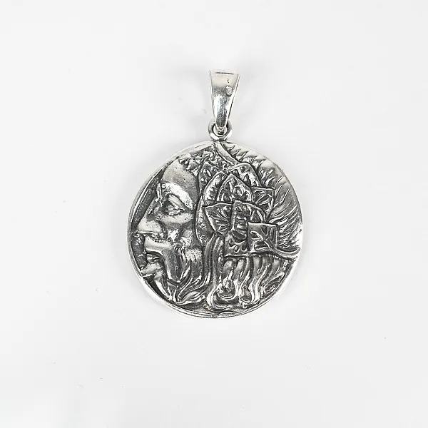 Pandantiv moneda drachma Dionisos Argint