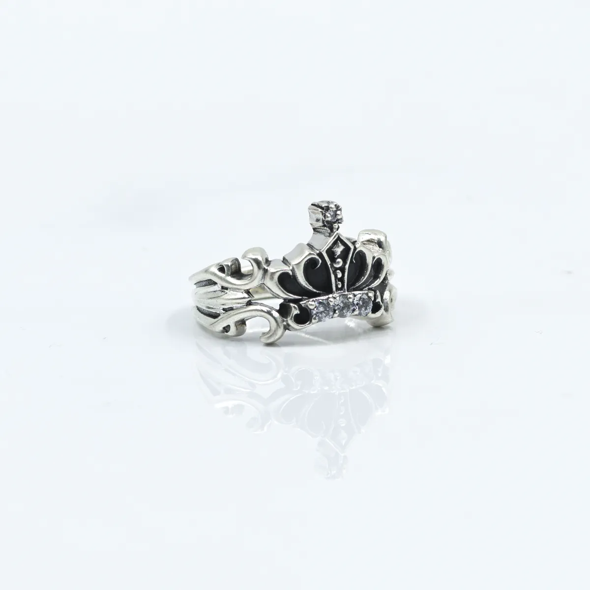 Inel model tiara c.z.transparent Argint