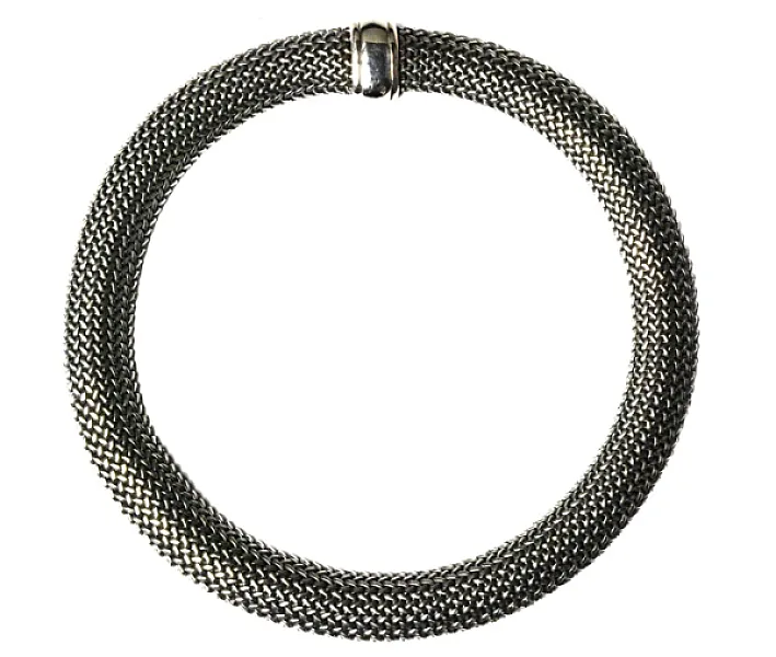 Colier plasa bombat 6 fire Argint