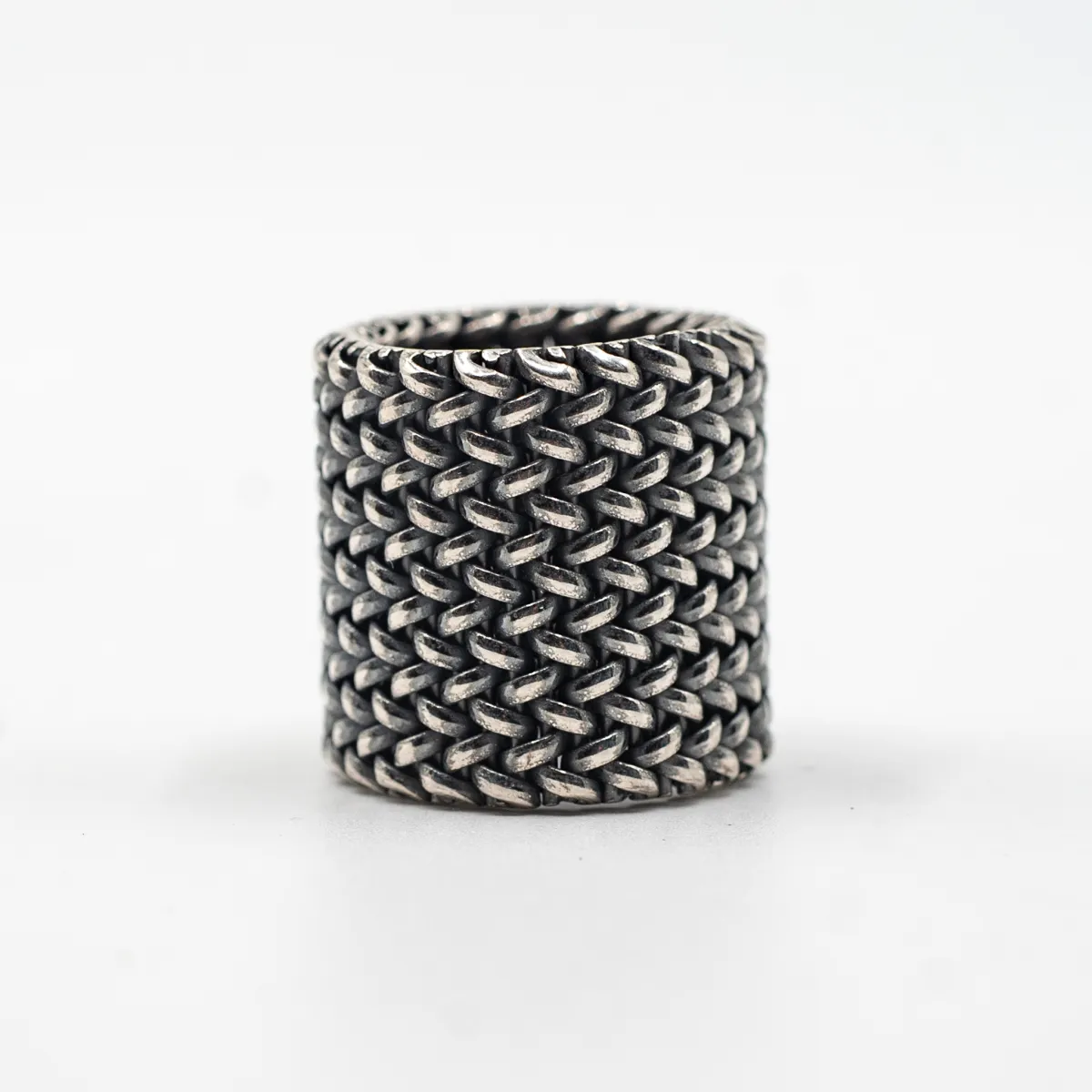 Inel plasa 7 fire plat 3mm Argint