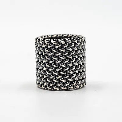 Inel plasa 7 fire plat 3mm Argint - 1