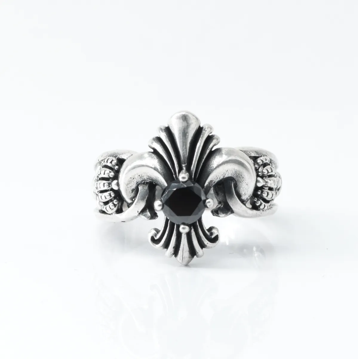 Inel Fleur de Lys coroane Argint