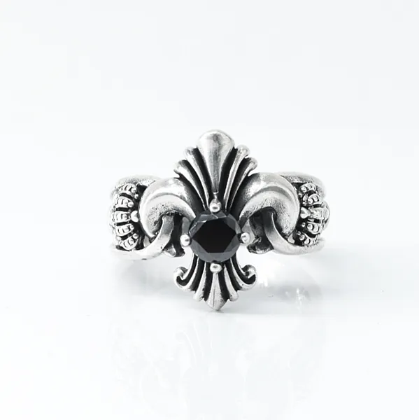 Inel Fleur de Lys coroane Argint