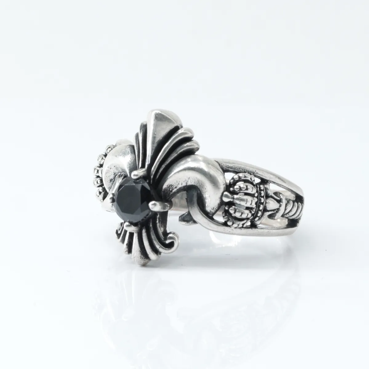 Inel Fleur de Lys coroane Argint