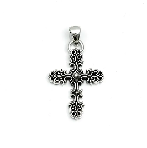 Pandantiv cruce broderie creata Argint